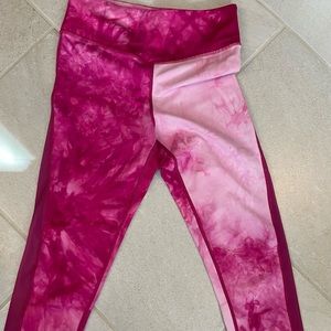 Zyia Fuchsia Hendrix Mesh Light n Tight Hi-Rise Capri 20" size 4